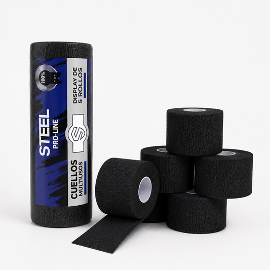 Cuelleros Negros Steel Pro Line x5 Rollos de 100 Cuelleros