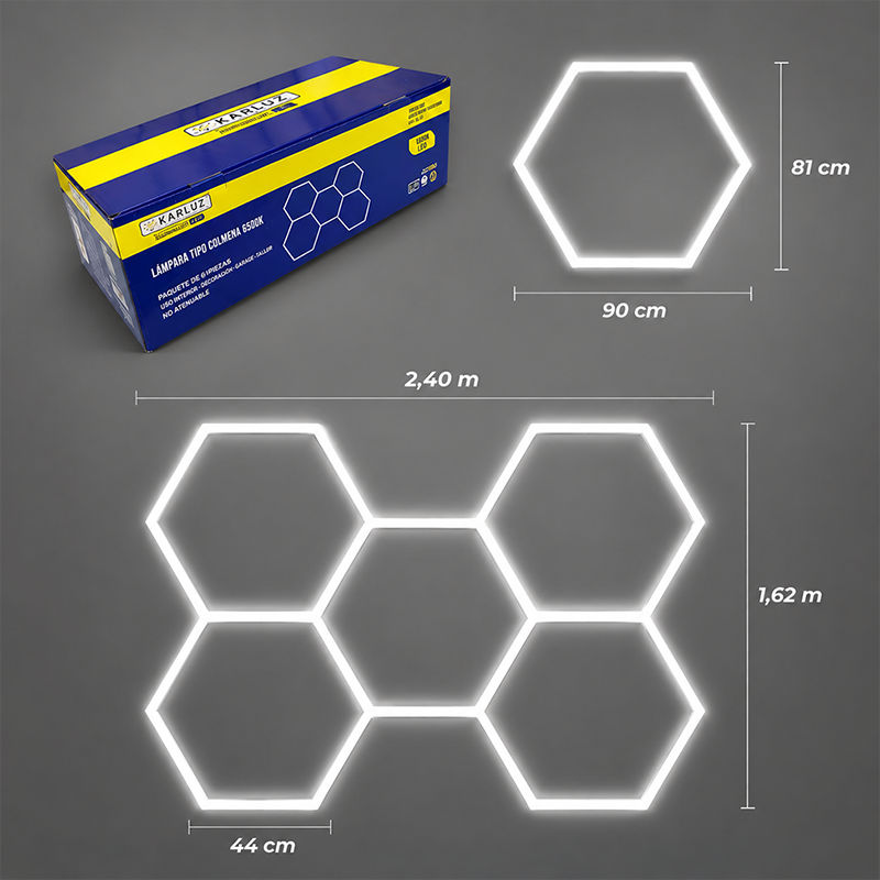 Luces Hexagonales Karluz 6500K